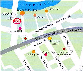 Map of Bossotel Inn Bangkok Thailand