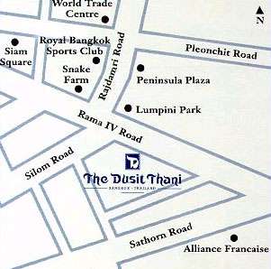 The Dusit Thani Hotel Bangkok Map