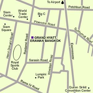 Grand Hyatt Erawan Hotel Bangkok Map