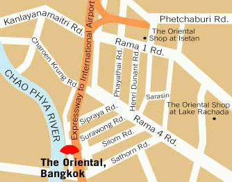 The Oriental Hotel, Bangkok Map